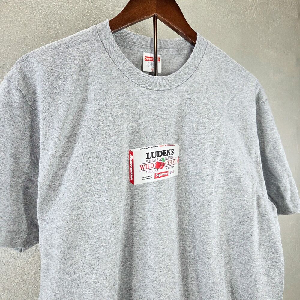 Supreme Luden’s Tee Heather Grey NWT Sz Medium